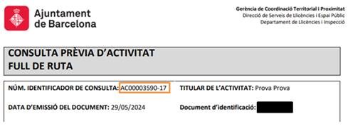 Ajuda sobre el número identificador de la consulta